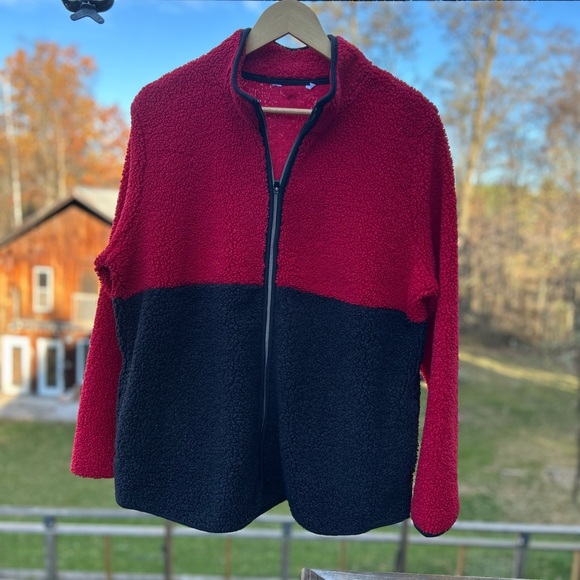 Northern Reflections Women's Red and Black Fleece Jacket - XL - Picture 1 of 6